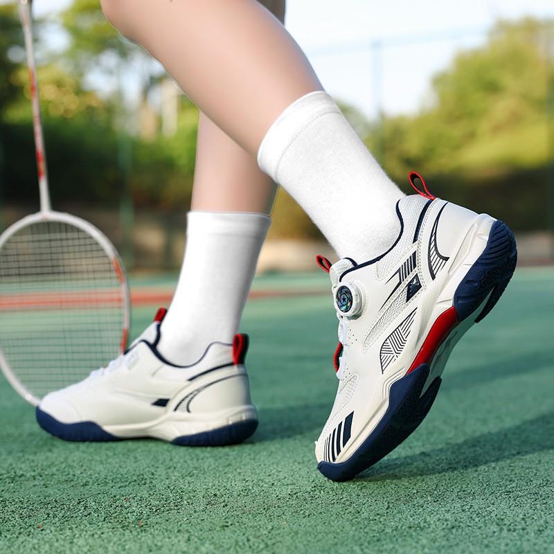 Kids Badminton Shoes Boys Girls Lightweight Cushioned Sports Sneakers Tennis Table Training