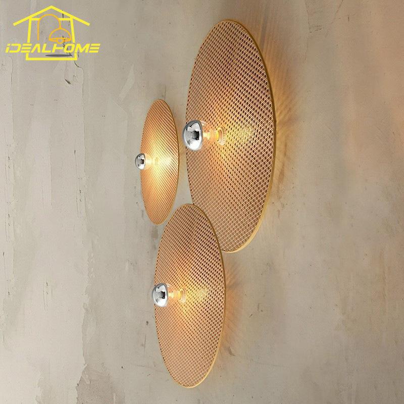 Wabi-sabi Rattan Weaving Wall Lamps Japanese Retro E27 LED Indoor Lighting Living Room Background Hotel Study Tea House Stairs