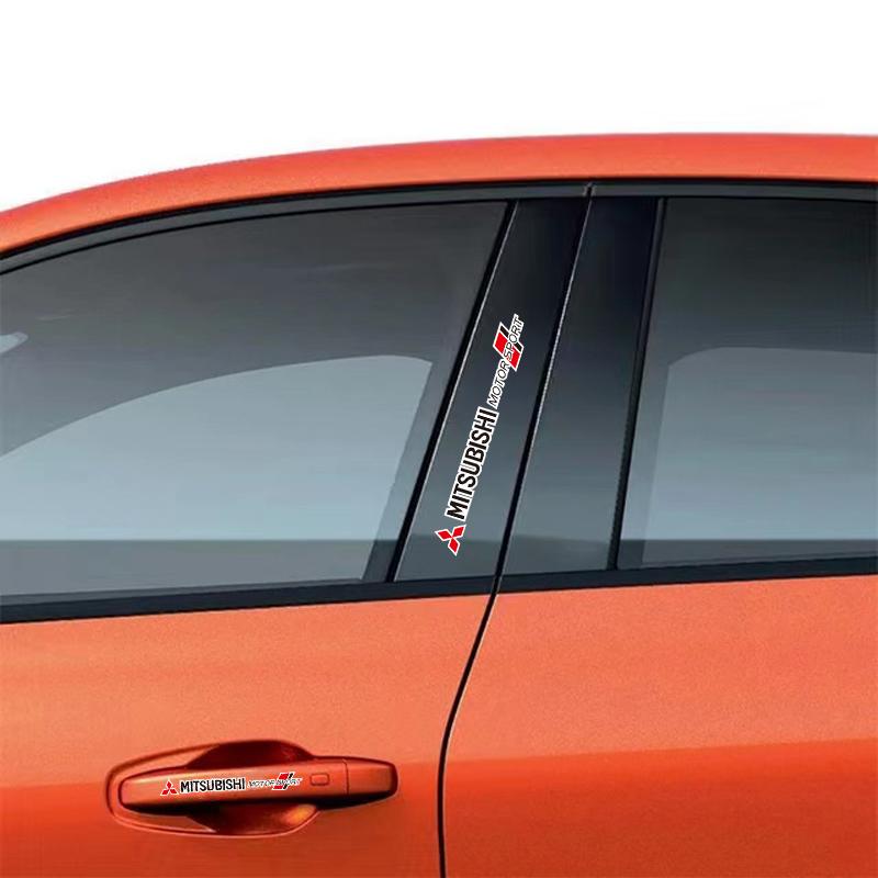 4Pcs Car Logo Styling Waterproof DIY Body Stickers For Mitsubishi Eclipse Lancer Outlander Pajero ASX Colt I200 Delica Triton Ex WM1