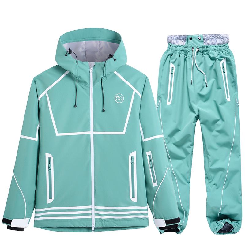 Winter Ski Suit Set: Waterproof, Windproof, Thickened Snowboard Outfit for Men & Women