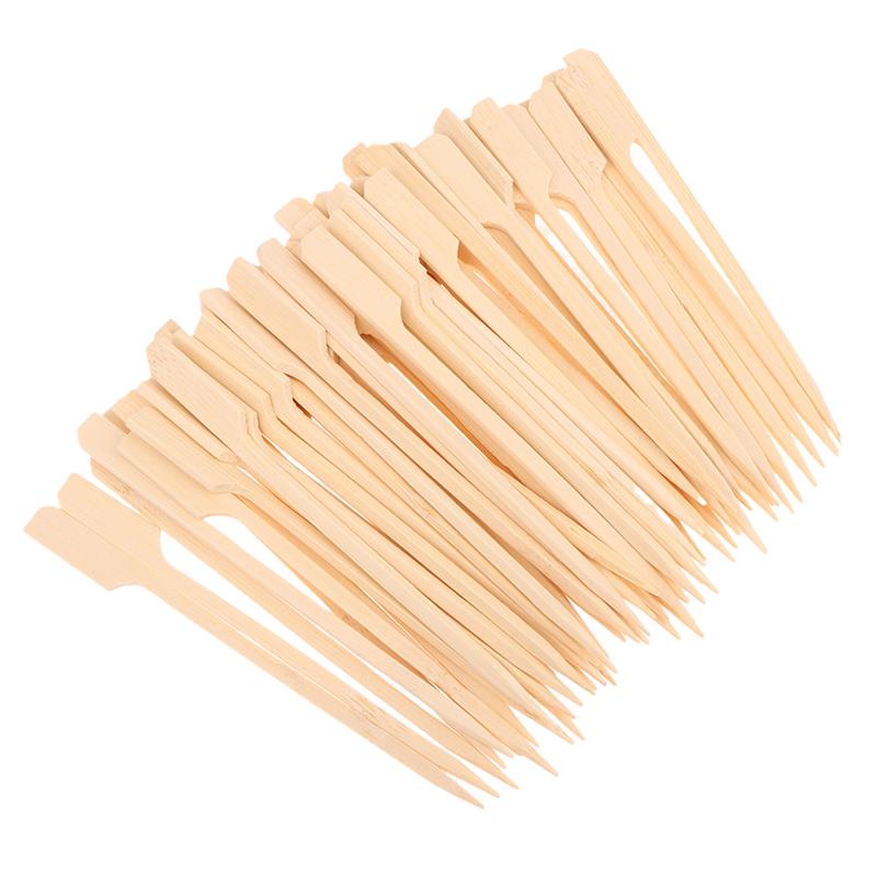 100Pcs Bamboo Skewers Cocktail Picks Fancy Toothpicks For Appetizers Food Sticks Fruit Bbq For Party Drinks Disposable Forks