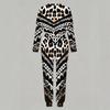 Ladies Long Sleeve Pullover And Wide Leg Trousers Two Piece Outfit Comfortable For Home And Street Wear