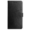 HT01 For Sony Xperia 10 V TPU+PU Leather Phone Case Imprinted Y-shaped Line Flip Stand Wallet Cover