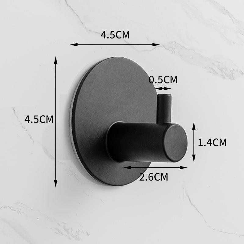 Traceless 304 Stainless Steel Adhesive Hook for Bathroom & Kitchen
