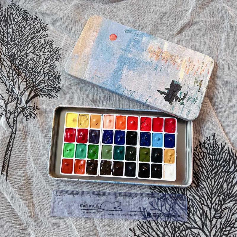 Portable Watercolor Paint Set for Art & Nail Art - Free Shipping