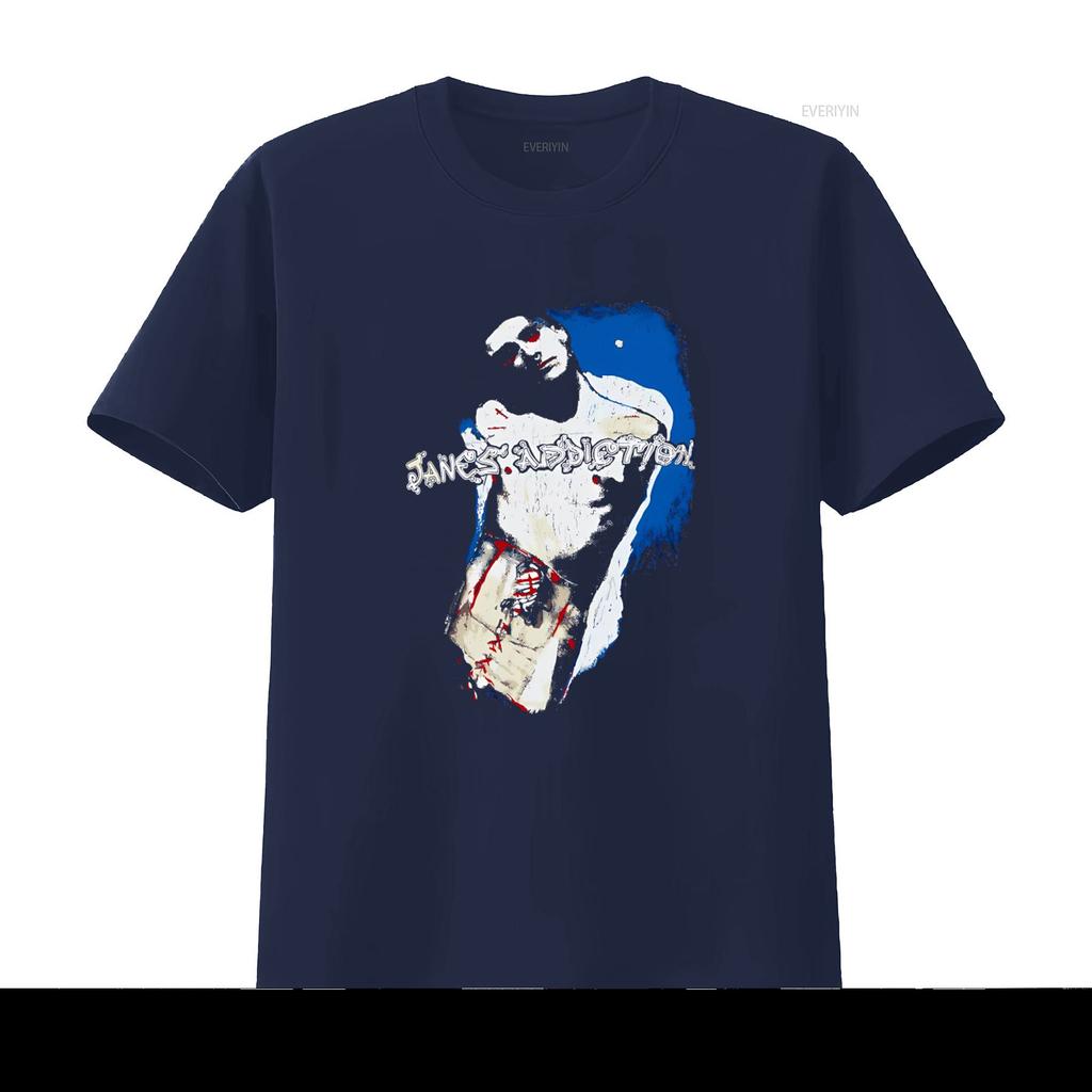 Janes Addiction Perry Farrell Alternative Rock Music Band T Shirt BNM JNS 1001 with Long or s and Unique Print vintage Washed