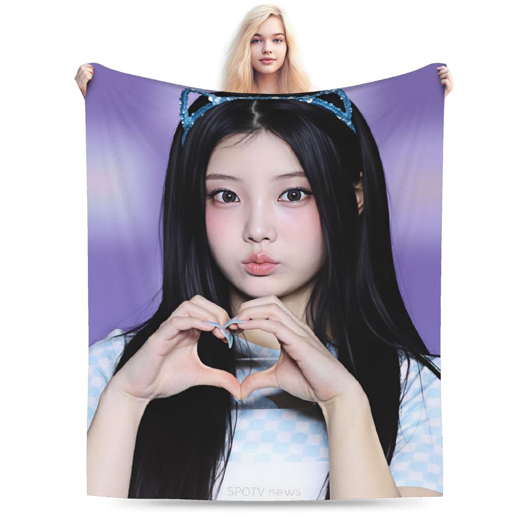 W-Wonhees-S Super Real Me Warm Soft Blanket Girls Boys Plush Throw Street Trend Outdoor Flannel Bedspread Sofa Bed Cover