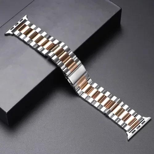 Stainless Steel Strap For Apple Watch Ultra 2 49mm 45mm 41mm 40mm 44mm 46mm Watch Strap Metal Bracelet For iWatch 10 9 8 7 6 5 4