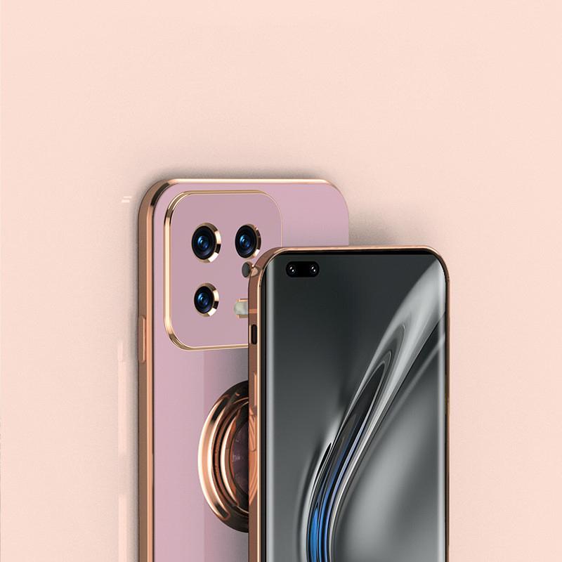 Magnetická adsorpce do auta 6D pokovování TPU pouzdro s kroužkem pro Xiaomi 14T 14 13 13T 13x 12T 12 12S 12X Pro Lite Zadní stojánek Kryt nárazníku Potector