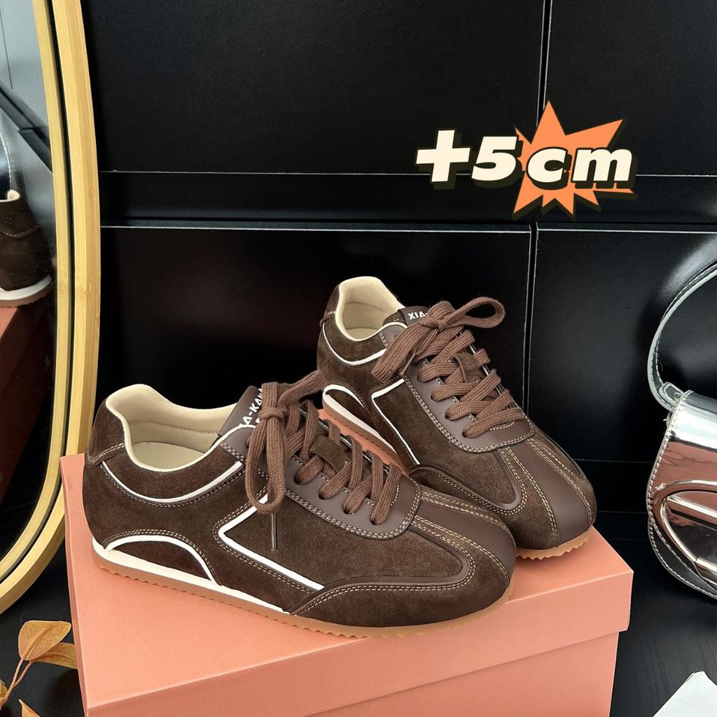 inner height increase of 5cm~ not tired feet retro German training shoes women's 2025 autumn new leisure sports soft-soled Forrest Gump board shoes