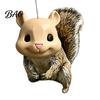 Cute Animal Garden Statue Outdoor Squirrel Feeder with Creative Simulated Head Design Durable 3D Printed Hanging Wildlife Feeding Station for