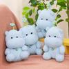 PP Cotton Hippo Stuffed Toy Fluffy Cartoon Hippo Doll Cute Bell Hippo Plush Toy  Home Decor