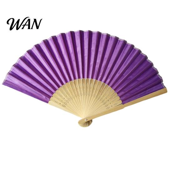 Lightweight Bamboo Fan Chinese Style Silk Folding Fan, Ribs Decorative Handheld Summer Cooling Portable Party Favors for Men Women Wooden