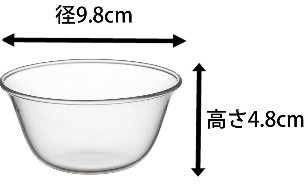 iwaki Heat-Resistant Glass Sweets Cups, Yogurt, 170ml x 6-Pack, KBT943