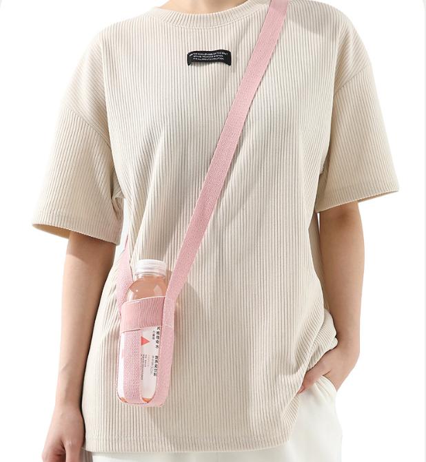 

Strap Style Water Bottle Cover, Portable Beverage Bottle Umbrella Strap One Size розовый