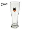 Handheld Slimming Shape Cup 400ML Beer Glass Spooky Pumpkin Ghost Black Cat Halloween Durable Thick Glass Tumbler Cup Holiday Tall Glassware