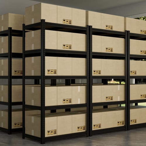 Alebert "Alebert" 5-Tier Steel Rack, 90cm Wide x 55cm Deep x 180cm High, Metal Rack with Shelving, 875kg Maximum Load Capacity, Heavy-Duty Storage She