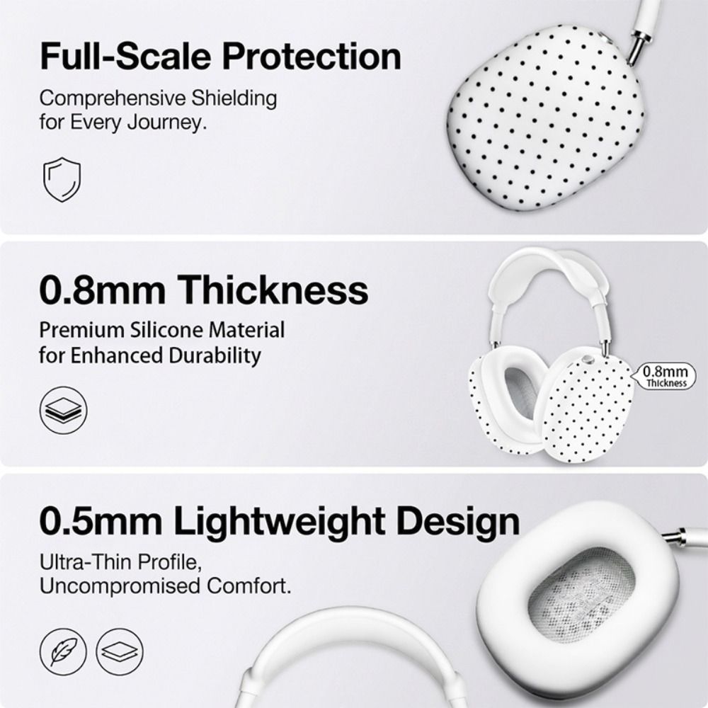 4Pcs Full-protection Headphone Protective Cover Shockproof Ear Pads for AirPods Max 2/AirPods Max