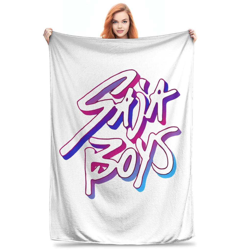 Saja Boys Huntrix Blanket Kpop Demon Hunters Flannel Awesome Warm Throw Blanket for Bedding Lounge  Winter