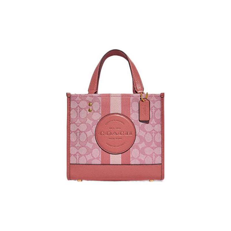 Coach Handbag Dempsey 22 Presbyopia Classic Stripes and Patches Canvas and Cowhide Leather Tote Bag Tote Bag Shopping Bag Shoulder Crossbody Small