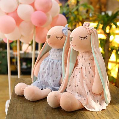 35CM/14inch Niedliche Hasenpuppe, Plüschtierpuppe, Baby Beruhigende Hasenpuppe Schlafpuppe, Stofftiere Kinder Plüschtierpuppe