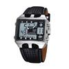 Luxury Waterproof Analog & Digital Wrist Sports Watch for Boys Custom Logo LED Dual Time with Alarm Leather Band