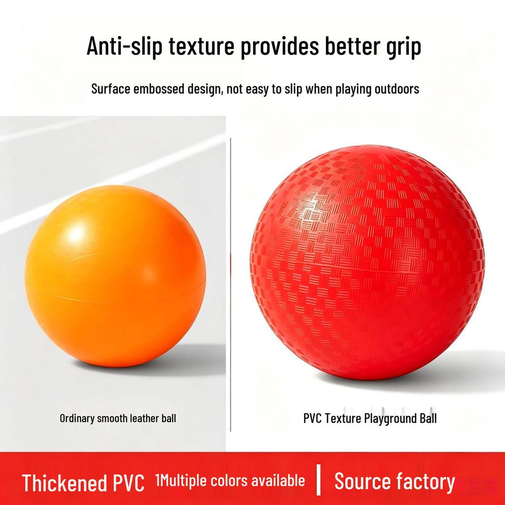 Eco-Friendly 8-inch Thickened PVC Playground Ball for Kids - Outdoor Sports Inflatable Toy
