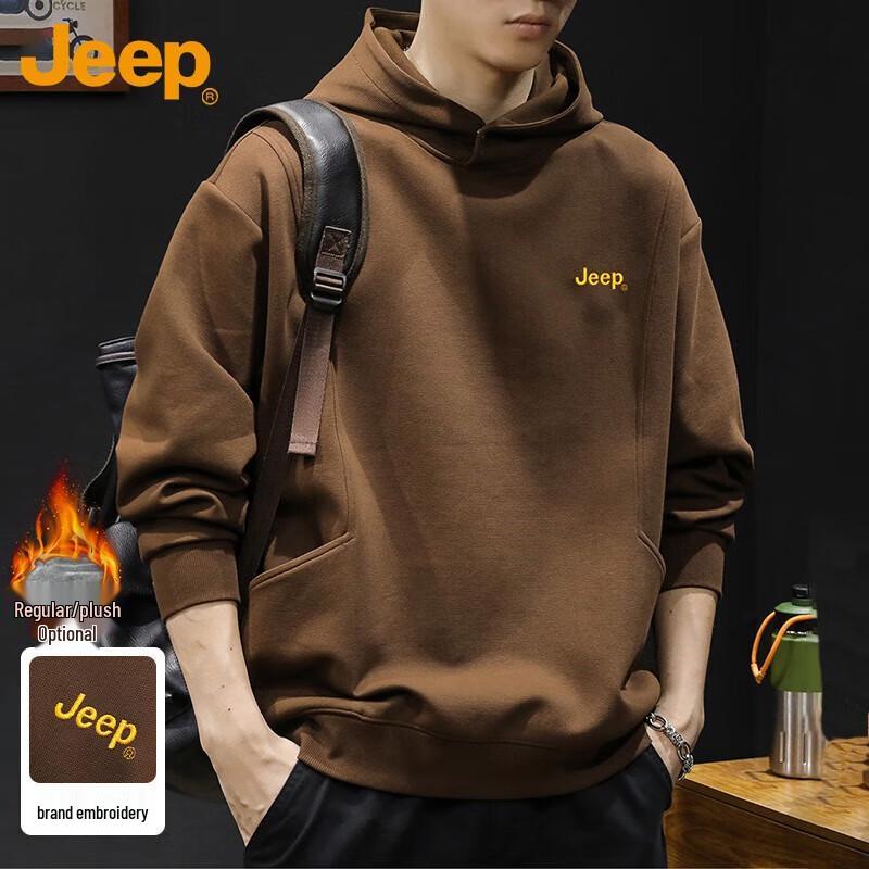 JEEP Men s Hooded Heavyweight Loose Fit Sweatshirt 2XL