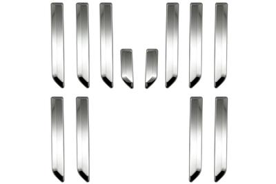 BRIGHTZ Finish Stainless Steel Front Grille Covers for the Solio Bandit MAD7S Compatible with the Solio Bandit MA MAD 7 Ultra-Mirror (12 Pieces) (late