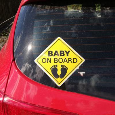 Dekor exteriéru vozu BABY ON BOARD Stopa karoserie auta Okno Reflexní nálepka Výstražná cedule Dekor Autodíly