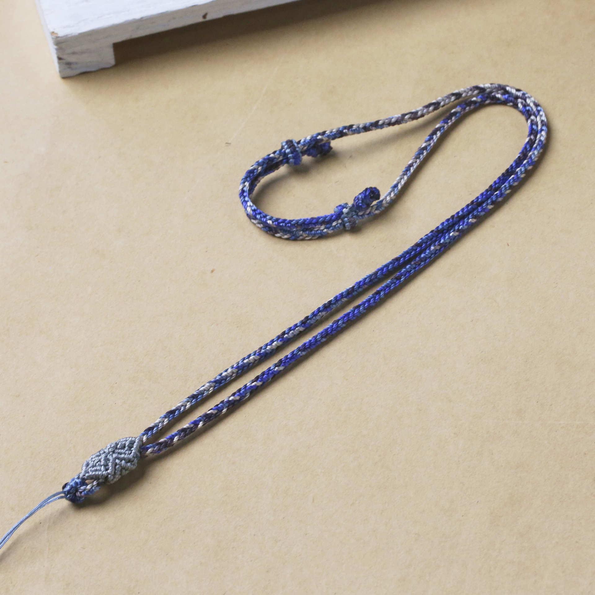 

Year of the Snake Prosperity Knot Adjustable Pendant with Finely Braided Eight-Strand Cord Standard Size