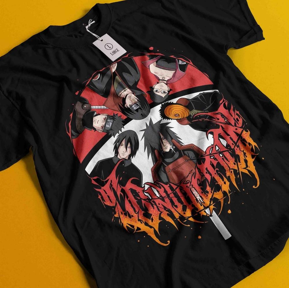 

Itachi Tshirt Uchiha T-Shirt Sarada Shirt Madara Sasuke Naruto Obito Shisui Tee L