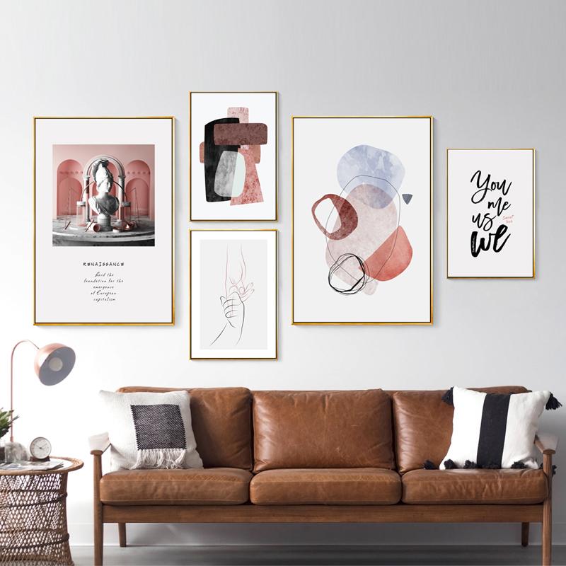 

Абстрактный Холст Плакат Винтаж Скульптура Держаться за руки Настенная Живопись Плакаты и принты Настенные Панно для Гостиной Домашний Декор