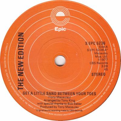 7inch Record NEW EDITION - Get A Little Sand Between Your Toes SEPC5236 Epic 1977 UK Pop Used