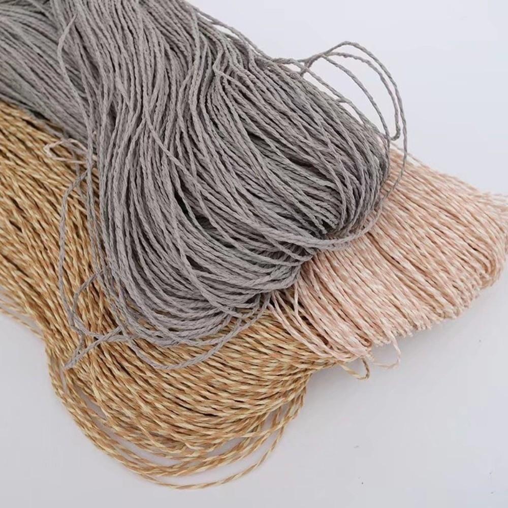 200g Natural Fiber Crochet Yarn 2-ply Yarn Hand Knitting Yarn Raffia Straw Yarn  Handcrafts Material