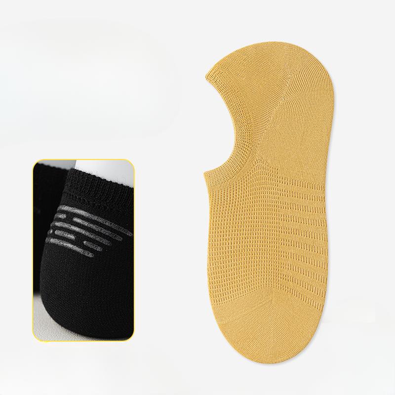 Men's Summer Mesh Breathable Invisible Not To Drop with Shallow Mouth Antibacterial Cotton Boat Socks