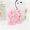 Reusable Couple Aromatherapy Candle Mold Silicone Ornaments Mold  Valentine's Day Gift