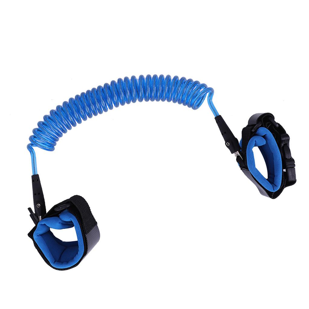 2.5M Baby Kids Anti Lost Wrist Leash with   Key Lock Child Toddler Harness Wristband(Blue)