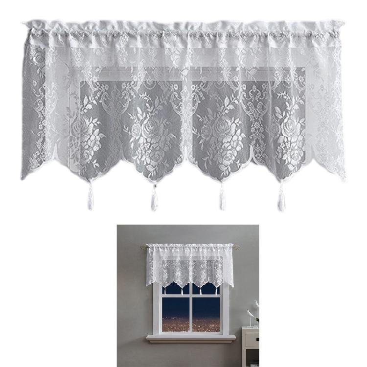 Short Curtains Thread Weaving Window Curtain Enhancing Decoration for Homes or Cafes Decoration Lace Drape