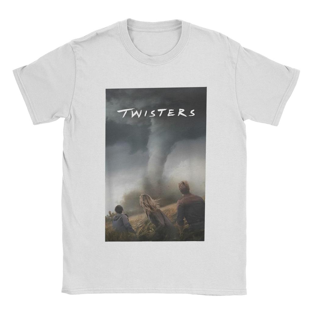 Hipster Twisters Poster 2024 T-Shirt Men Round Collar Cotton T Shirt Action Thriller Movie Short Sleeve Tee Shirt Party Tops