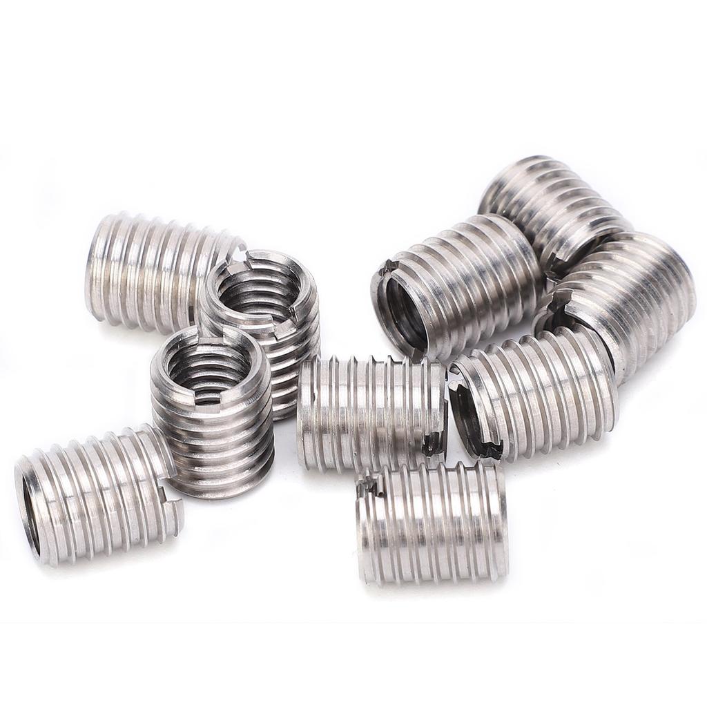 10Pcs Insert Nut Thread Repair Sleeve Threaded Bushing Screw Reducing Conversion Tool