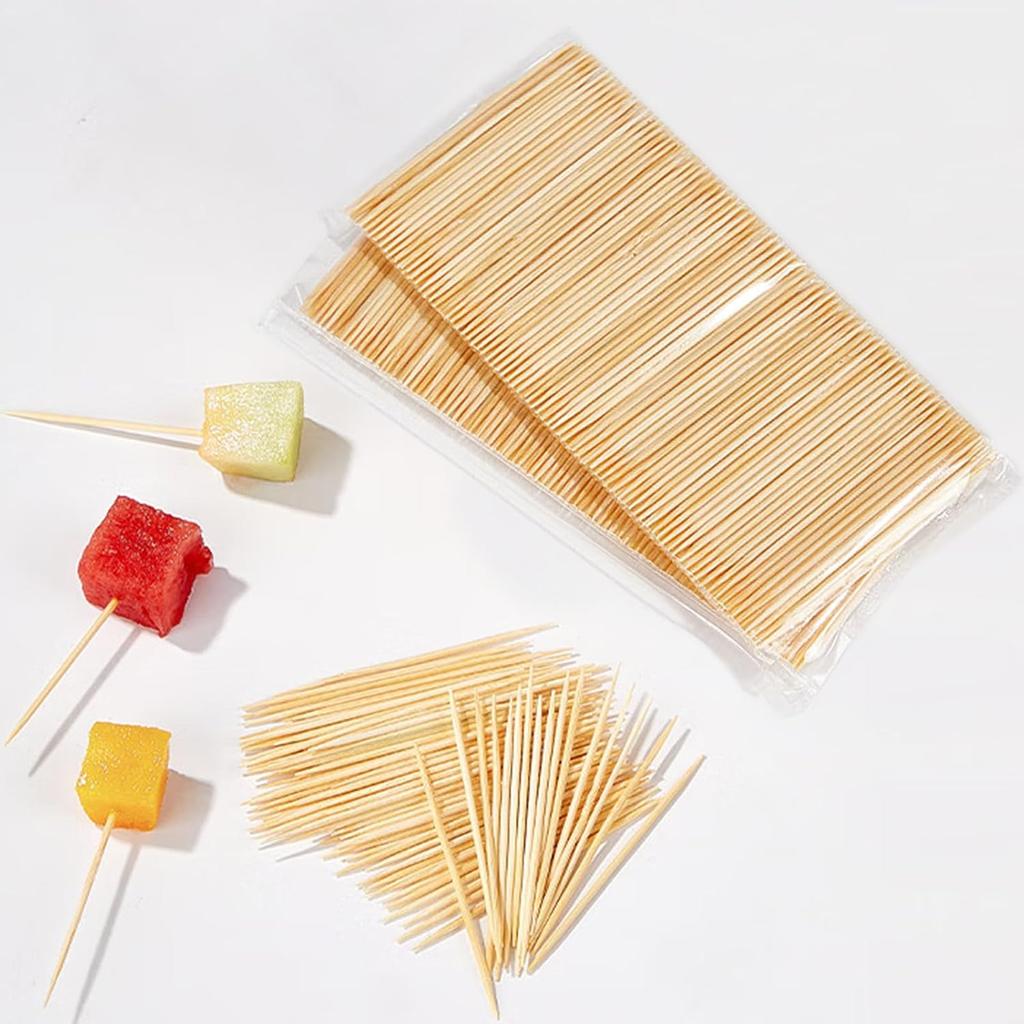 Bamboo toothpicks 800 pieces double-sided ultra-fine 1.5mm tip length 65mm material suitable everyday use subtle scent.