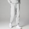 Li Ning Badminton Series Mid-Rise Loose Fit Cuffed Drawstring Casual Knit Sports Pants Men Bottoms Light-Gray AKLTC93-2