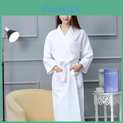 All Cotton Waffle Style Hotel Bathrobe With Embroidery And Logo For Luxury Guest Experience