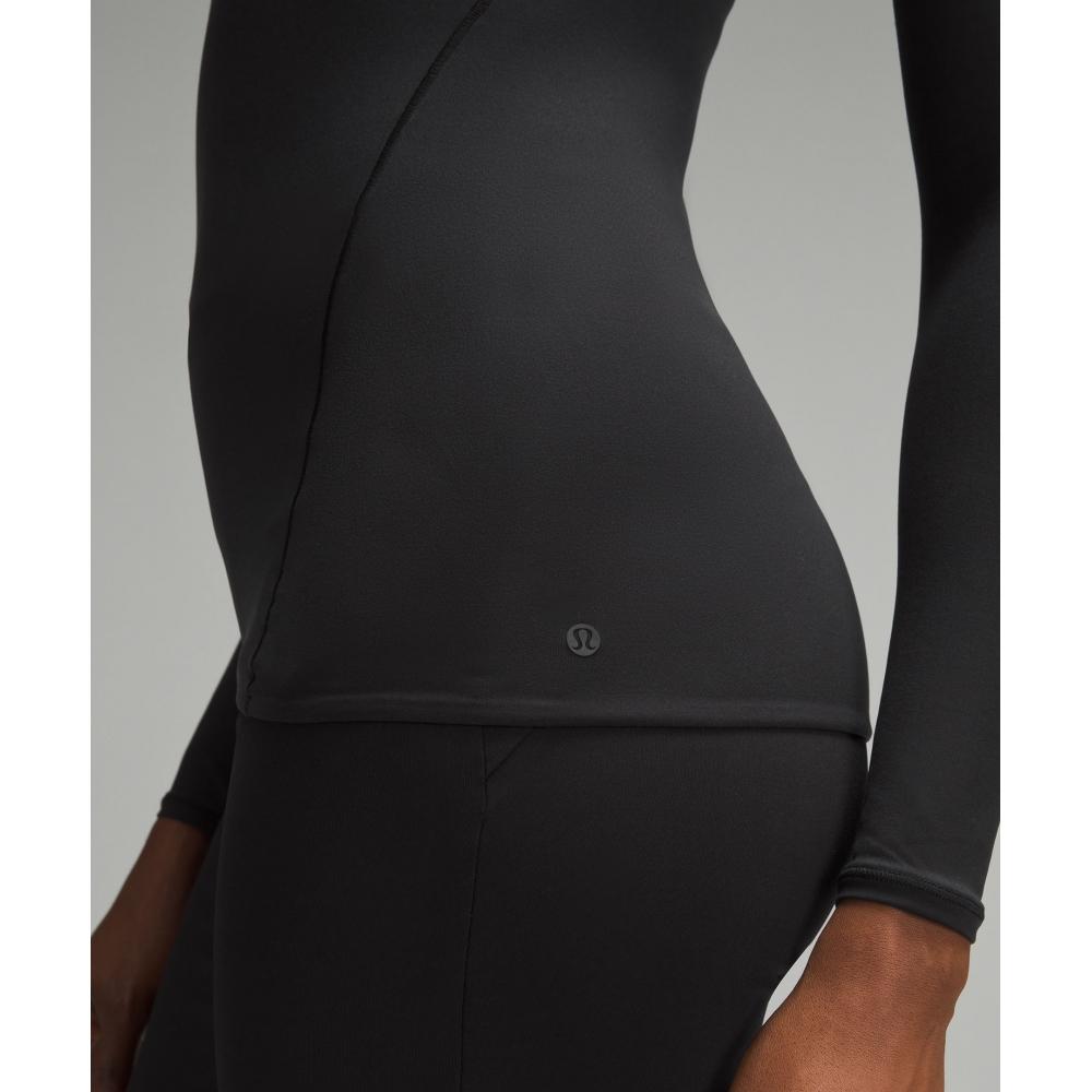 Lullulemon Wondermost Ultra Soft Nulu Crew Neck Long Sleeve Shirt Blk