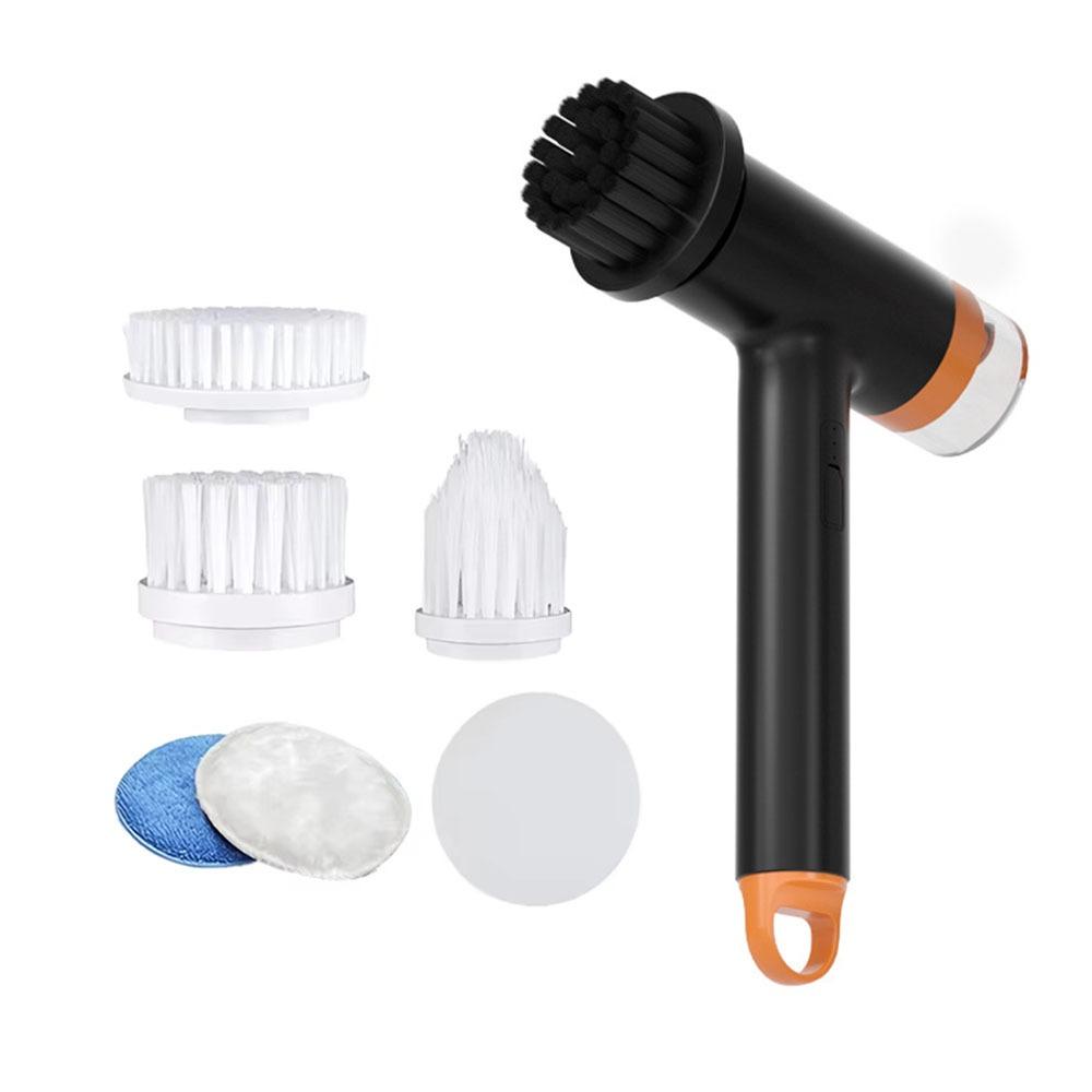 

with Filling Tank Electric Spin Scrubber Brush Automatic Cleaning Scrubber Bathroom чёрный