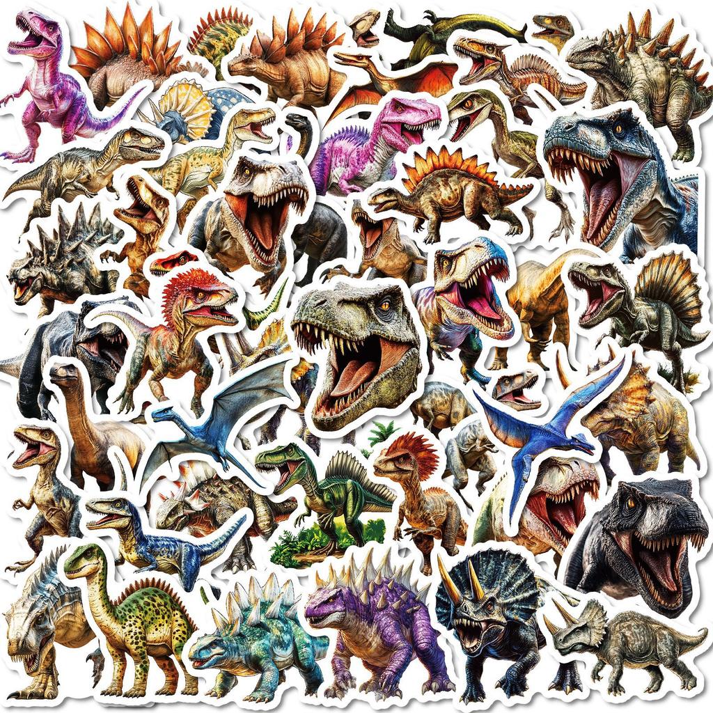 50 Jurassic World Dinosaurier T-Rex Realistische Sticker Horror Kopfhörerhülle Laptop Aufkleber