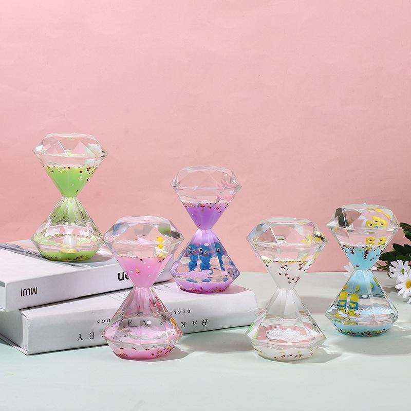 Internet Celebrity Stress Relief Hourglass: Oil Slide Water Drop Acrylic Ornament for Students, Perfect Small Gift