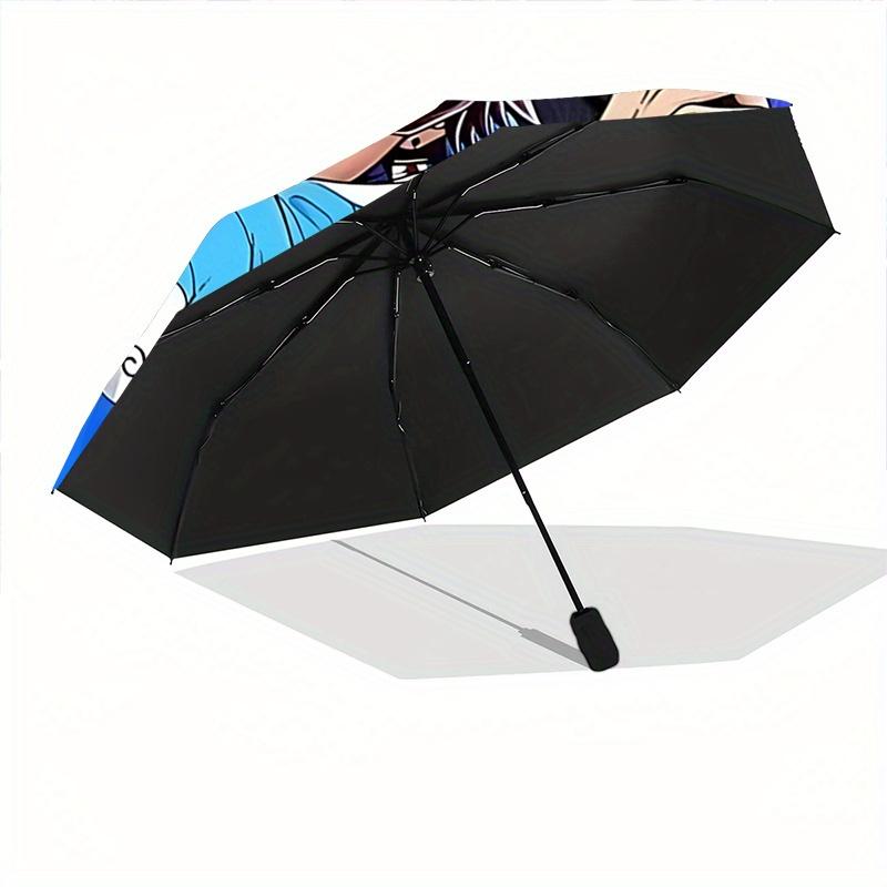 1pc Automotive Umbrella with Demon Slayer Design - Portable Folding Design, 8-Bone Iron Frame, Outdoor, Ideal Gift for Fans, Travelers, Daily Use