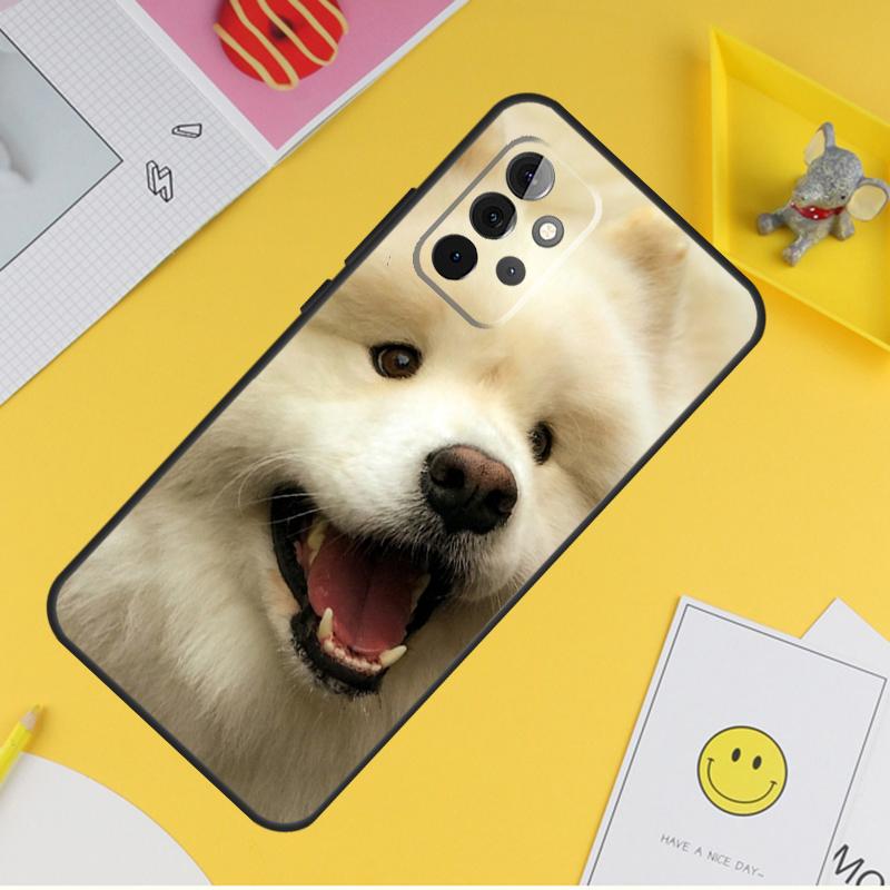 Samoyed Puppy Case For Samsung Galaxy A53 A33 A23 A13 A06 A56 A16 A36 A55 A35 A17 A54 A34 A14 A52 A32 A15
